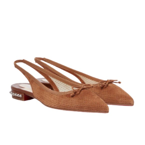 Christian Louboutin Brown Flats with Studded Heel - Picture 16 of 16